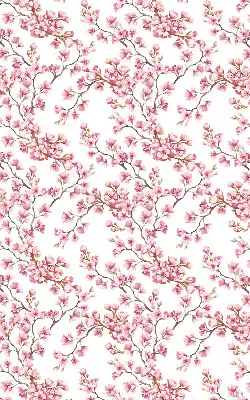 Estor enrollable con estampado de lirio rosa