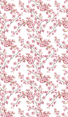 Estor enrollable con estampado de lirio rosa