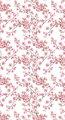 Estor enrollable con estampado de lirio rosa
