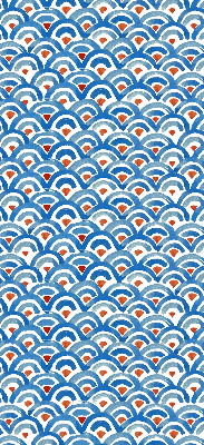 Modern roller blind con diseño de escamas coloridas