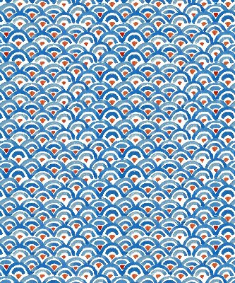Modern roller blind con diseño de escamas coloridas