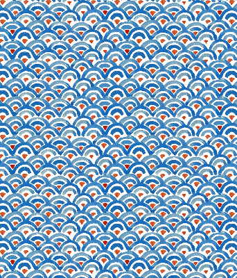 Modern roller blind con diseño de escamas coloridas