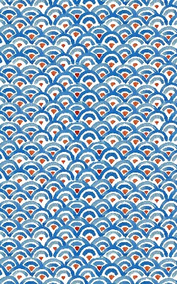 Modern roller blind con diseño de escamas coloridas