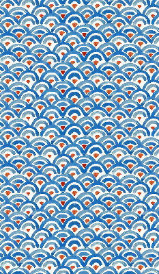 Modern roller blind con diseño de escamas coloridas