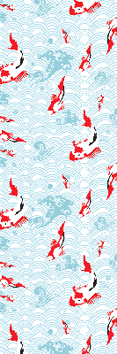Modern roller blind con estampado de peces en el agua