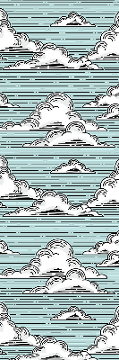 Estor enrollable para ventana con estampado de nubes