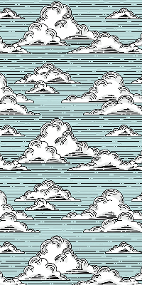 Estor enrollable para ventana con estampado de nubes