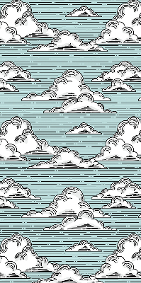 Estor enrollable para ventana con estampado de nubes