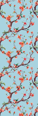Estor enrollable para ventana con diseño de capullos florales de árbol
