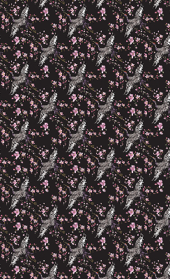 Modern roller blind con diseño de garzas y flores