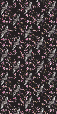 Modern roller blind con diseño de garzas y flores