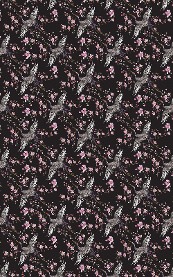 Modern roller blind con diseño de garzas y flores