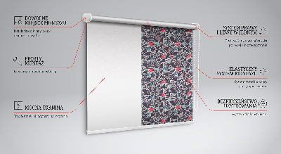 Modern roller blind con patrón decorativo