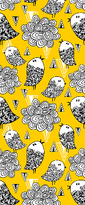 Estor enrollable para ventana con estampado de pájaros