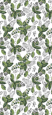 Estor enrollable con estampado de plantas
