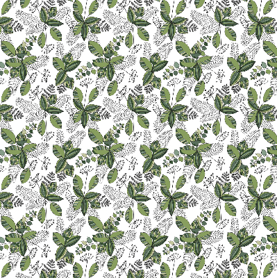 Estor enrollable con estampado de plantas