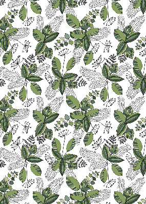 Estor enrollable con estampado de plantas