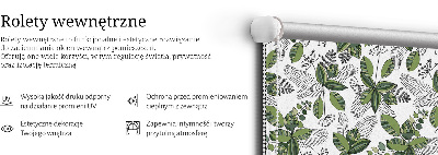 Estor enrollable con estampado de plantas