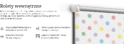 Estor enrollable con motivos de puntos de colores