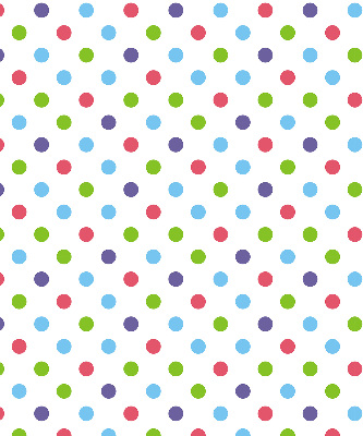 Modern roller blind con diseño de puntos de colores