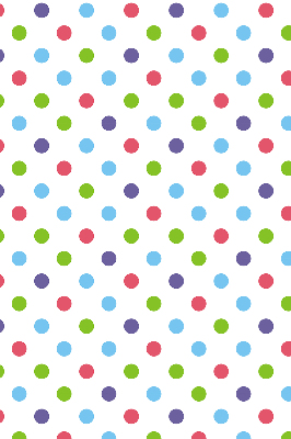 Modern roller blind con diseño de puntos de colores