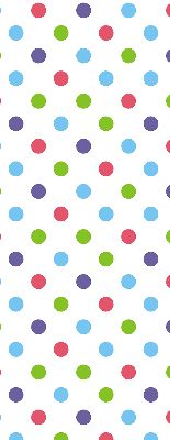 Modern roller blind con diseño de puntos de colores