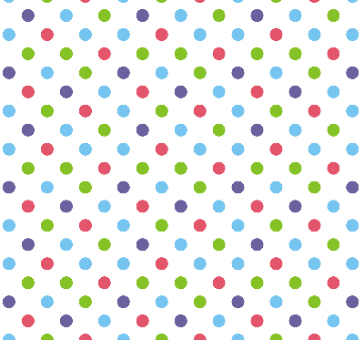 Modern roller blind con diseño de puntos de colores