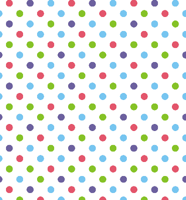 Modern roller blind con diseño de puntos de colores