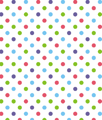 Modern roller blind con diseño de puntos de colores
