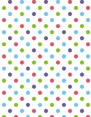Modern roller blind con diseño de puntos de colores