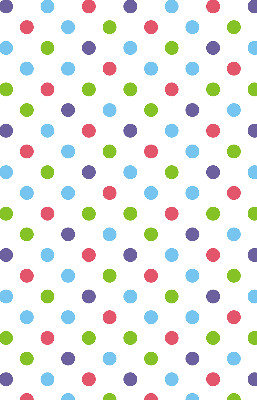 Modern roller blind con diseño de puntos de colores