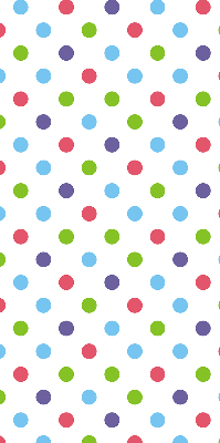 Modern roller blind con diseño de puntos de colores