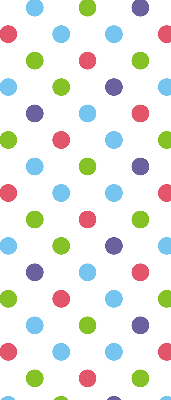 Modern roller blind con diseño de puntos de colores