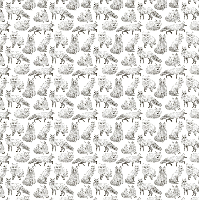 Modern roller blind con estampado de zorros grises