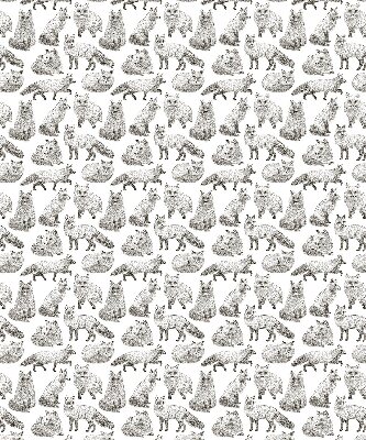 Modern roller blind con estampado de zorros grises