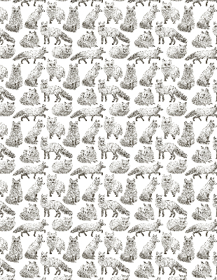 Modern roller blind con estampado de zorros grises
