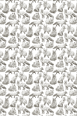 Modern roller blind con estampado de zorros grises