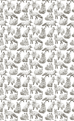 Modern roller blind con estampado de zorros grises