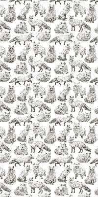 Modern roller blind con estampado de zorros grises