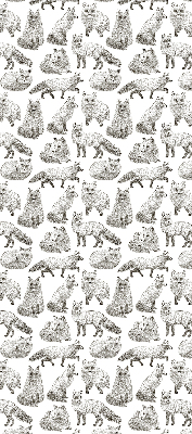 Modern roller blind con estampado de zorros grises
