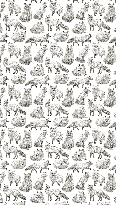 Modern roller blind con estampado de zorros grises