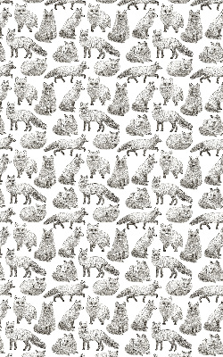 Modern roller blind con estampado de zorros grises