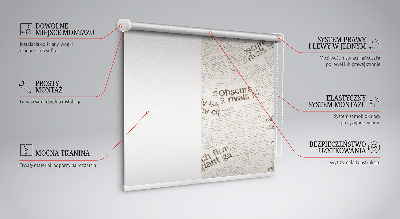 Estor enrollable para ventana con estampado de periódicos