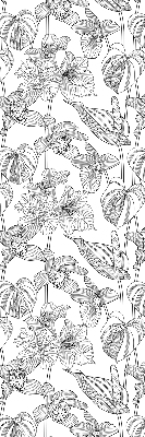 Estor enrollable con estampado de flores dibujadas