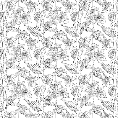Estor enrollable con estampado de flores dibujadas