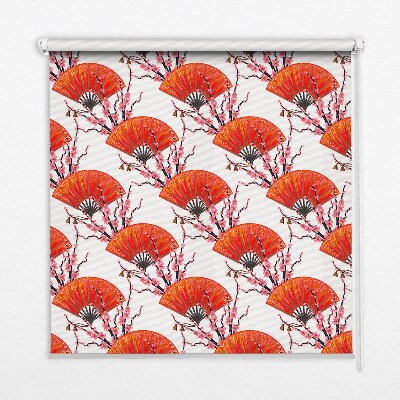 Modern roller blind con tejido rojo para ventanas