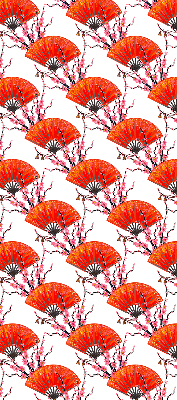 Modern roller blind con tejido rojo para ventanas