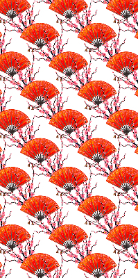 Modern roller blind con tejido rojo para ventanas
