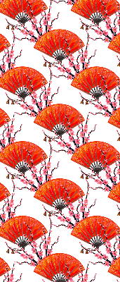 Modern roller blind con tejido rojo para ventanas