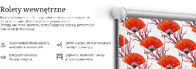 Modern roller blind con tejido rojo para ventanas